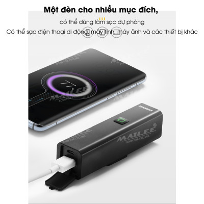 Đèn xe đạp LD-86A siêu sáng 1000 lumen, pin dung lượng cao 4500mAh, chất liệu vỏ nhôm, chống nước IP66, có hỗ trợ pad gắn treo (2 phiên bản tùy chọn) - Mai Lee
