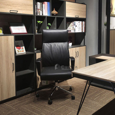 Ghế giám đốc nệm PU ngả lưng CM4496-P Nội thất Capta Ghế làm việc tại nhà lưng cao chân xoay hiện đại Director Office Chair