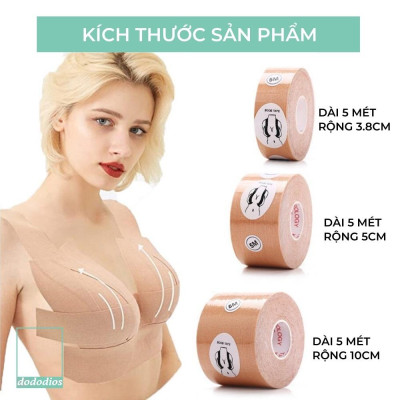 Cuộn Băng Dán Nâng Ngực 5 Mét - Có Thể Tạo Nhiều Kiểu Đa Dụng Cho Nữ dododios