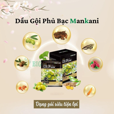 Hộp Dầu Gội Nhuộm Tóc, Thảo Dược Màu Nho Tím, Mankani [250ml - Chính Hãng]