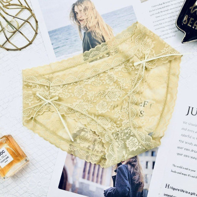 Quần lót nữ ren chất lưới pha ren siêu mềm mịn thoáng mát - 1829