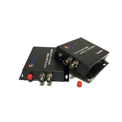 Bộ chuyển đổi video sang quang 2 kênh GNETCOM HL-2V-20T/R-720P (2 thiết bị,2 adapter) - Hàng Chính Hãng