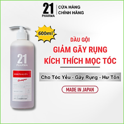 Combo Dầu Gội Giảm Rụng Tóc + Dâu Xả Dưỡng Ẩm Mêm Mượt Tóc Pharma 21 Nhật Bản - Chai 600ml