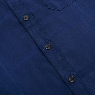 Áo Sơ Mi Nam Công Sở Trung Niên Dài Tay Thương Hiệu Anton Xanh Tím Than Họa Tiết Kẻ Caro Chìm – XAT201