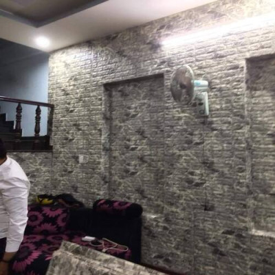 Bộ 10 Tấm Xốp Dán Tường 3D Vân Đá Xám Đen Đẹp, Sang Trọng