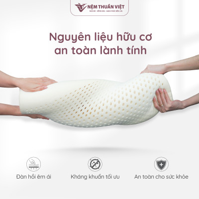 Gối Nằm Cao Su Thuần Việt - Thiết Kế Lượn Sóng, Êm Ái, Giảm Đau Gáy Cổ