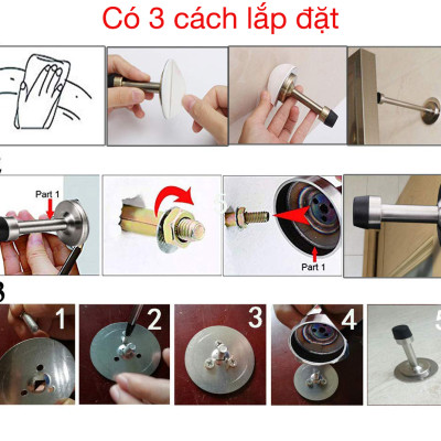 Cục chống va đập cửa vào tường mẫu dán tường Hobby Home Decor CC3