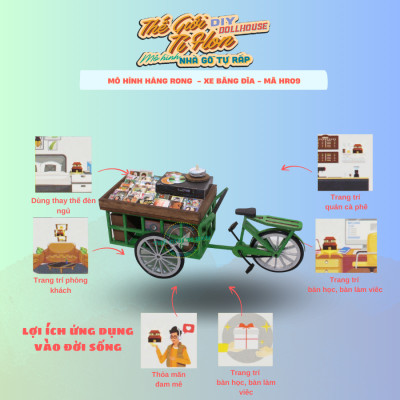MÔ HÌNH TỰ LẮP RÁP DIY SÀI GÒN THU NHỎ - XE BÁN ĐĨA DẠO - HR09