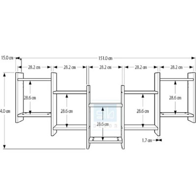 Kệ Gỗ Treo Tường Tundo CTKT517 KT 151x15x64cm