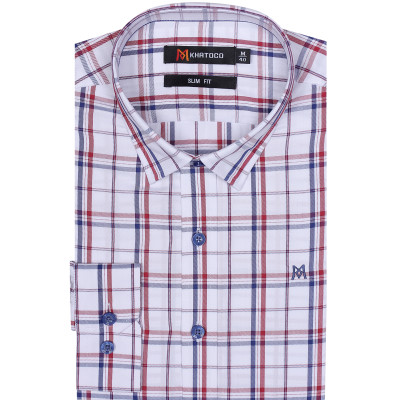 Áo sơ mi nam tay dài form ôm slim fit Khatoco A1MD468S1-CNCR291-2502-D