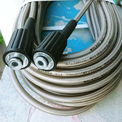 Dây xịt cao áp máy rửa xe Loại Tốt 8m 10m 15m 20m 30m 50m - 2 đầu ren 22mm - Dây xịt áp lực - Phụ kiện máy rửa xe