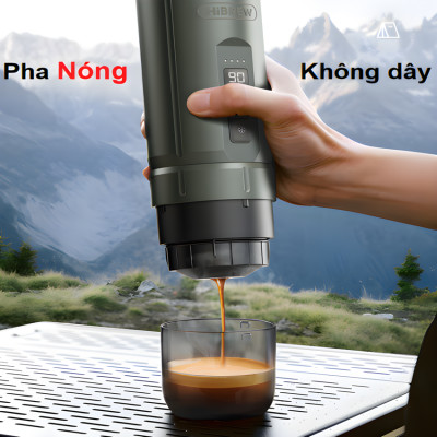 Máy pha cà phê cầm tay chuyên nghiệp Espresso 3 trong 1, dùng pin có thể pha cả nóng và lạnh. Thương hiệu Mỹ cao cấp HiBREW - H4C. HÀNG CHÍNH HÃNG