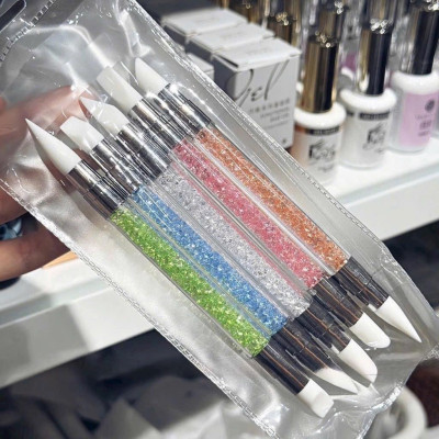 Bút Silicon Đa Năng 2 Đầu Nặn Hoa Nặn Thú Chà Tráng Gương Miết Sticker Nail Nữ Women