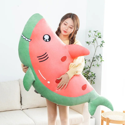 Thú nhồi bông cá mập dưa hấu cute - Size từ 40cm đến 85cm - Quà tặng gấu bông mềm mịn cute.