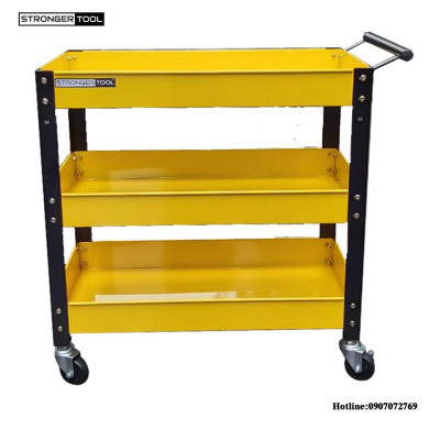 XE ĐẨY DỤNG CỤ 3 NGĂN dùng cho gagare, tiệm sửa xe, tiệm rửa xe, xưởng, gia đình
