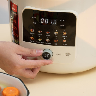 Nồi áp suất điện lòng nồi Inox Kalpen P5 dung tích 6L công suất 1300W chuẩn Đức, bảo hành 2 năm - Hàng chính hãng