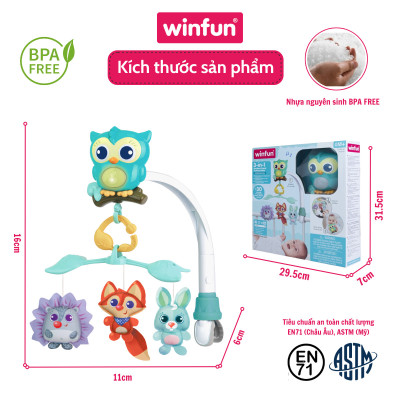 Đồ chơi treo nôi 3 trong 1 hình cú mèo Winfun 720010-NL