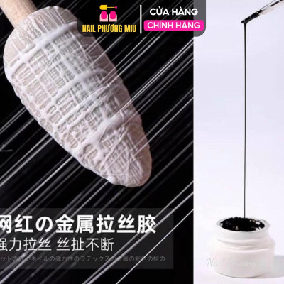 Gel Nhện Trắng Đen Vinimay 10g Làm Nail Siêu Dai Đậm Đặc, Tạo Hình Sợi Tơ Siêu Mảnh, Phối Màu Linh Hoạt Trang Trí Móng Nữ Sơn Gel mau nuoc