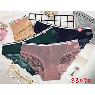 Combo 5 Quần Lót Nữ Lưới Ren Lưng Chữ Fashion 8309 – Quyến Rũ, Thoáng Khí