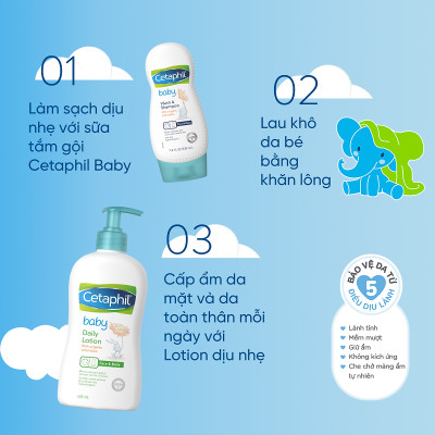 Sữa Tắm Gội Cho Bé Cetaphil Baby Wash & Shampoo With Organic Calendula 230ml