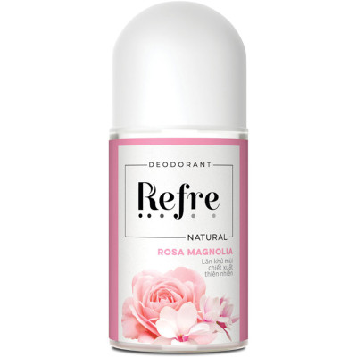 Lăn khử mùi chiết xuất thiên nhiên Refre Natural Rosa Magnolia – Hồng Mộc Lan 40ml
