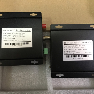 Bộ chuyển đổi video sang quang 1 kênh GNETCOM HL-1V1D-20T/R-1080P (2 thiết bị,2 adapter,cổng điều khiển) - Hàng Chính Hãng