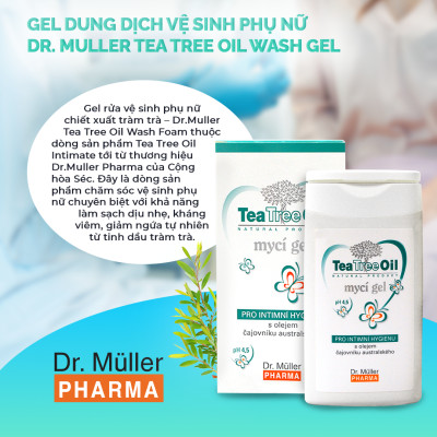 Dung dịch vệ sinh Teatree Oil Gel Dr.Muller Pharma 200ml- Dịu Nhẹ, Kháng khuẩn [ Nhập khẩu chính hãng CH Séc]