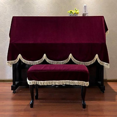 Bộ khăn phủ đàn piano cơ đàn piano điện tử 88 phím phong cách Châu Âu cổ điển sang trọng chống bụi chống xước - Hàng chính hãng