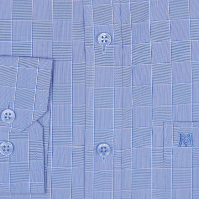 Áo sơ mi nam KHATOCO dài tay kẻ caro A1MD468T1-CNCR241-2412-D