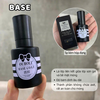 Base Top Cứng Móng OUBOLI 20ml, Tăng Độ Bền Móng, Bảo Vệ Móng Hiệu Quả, Dành Cho Nail Chuyên Nghiệp Làm Nail