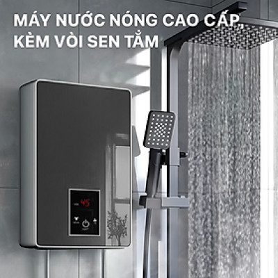 Máy Nước Nóng Trực Tiếp LCD Thông Minh – Cảm Ứng Hiện Đại, Chống Giật Tuyệt Đối, Kèm Vòi Sen Tiện Lợi