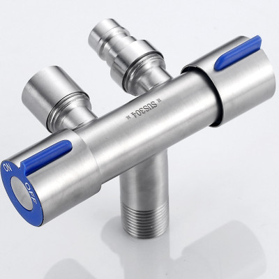 Van nước 2 cổng xả đóng mở riêng biệt Chất liệu Inox 304 