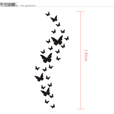 12 miếng decal dán tường trang trí 3D sáng tạo cao cấp (M4) hình bướm