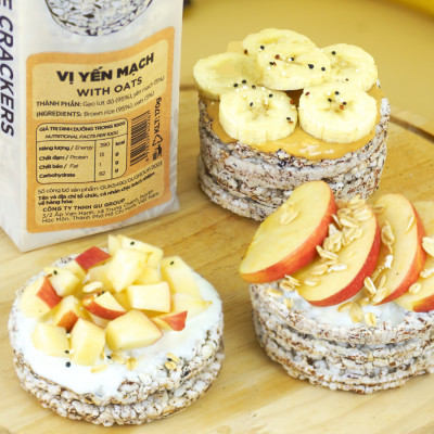 Bánh gạo lứt GUfoods (300g) - Không chiên dầu, Không đường, Từ gạo và ngũ cốc nguyên hạt, Lành mạnh, Phù hợp Eat clean, Ăn vặt healthy, Thực dưỡng, Tập gym, Thuần chay, Đa dạng hương vị