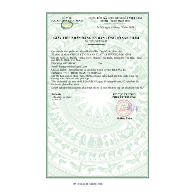 Viên thanh nhiệt, mát gan NIHA LIVER DETOX (6 Vỉ x 10 Viên)