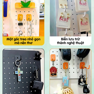 Móc treo pegboard Dola Home treo móc khoá, gấu bông, ipad, bàn phím, tai nghe, decor quầy pha chế - Phụ kiện pegboard