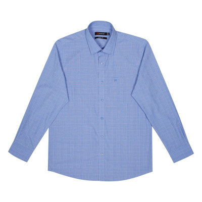 Áo sơ mi nam KHATOCO dài tay kẻ caro A1MD468T1-CNCR241-2412-D