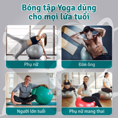 [KHÔNG KÈM BƠM] Bóng Tập Yoga 85cm-Bóng Tập Thể Hình- Hàng Cao Cấp Chính Hãng  (hàng nhập khẩu)
