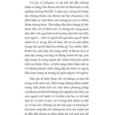 Trò Chơi Tâm Lý - Tác Giả Eric Berne (1980 Books)