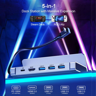 Bộ Hub Choetech HUB-M77 chuyển đổi 5in1 Docking Station (HDMI 4K60Hz + USB*3 + PD100W) - hàng chính hãng