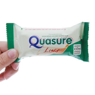 Bánh bông lan Quasure light cốm, dâu, gấc 126 gram Bibica - thực phẩm dành cho người ăn kiêng, tiểu đường