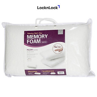 Gối Memory Foam 50D Hình Dáng Thường Lock&Lock HLW112 (50 x 30 cm) - Trắng