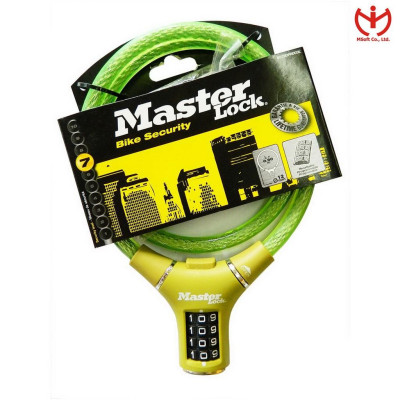 Khóa dây xe đạp 4 số Master Lock 8229 EURD dài 0.9m x 12mm - MSOFT