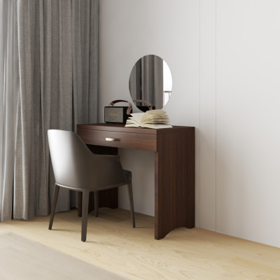 HAPPY FURNITURE , Bàn trang điểm 1 ngăn kéo - CHEVY, BAN_136 , 90cm x 45cm x 78cm DxRxC