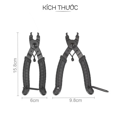 Kìm Cắt Sên Xích Xe Đạp KC-02, chất liệu thép, tay cầm cao su chống trượt, giúp tháo mở thu ngắn dây (loại lớn dài 16cm) 2 Trong 1 - Mai Lee