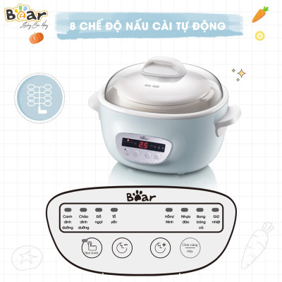 Nồi Nấu Cháo, Nấu Chậm 2,5L Bear SUBE003 - Hàng chính hãng