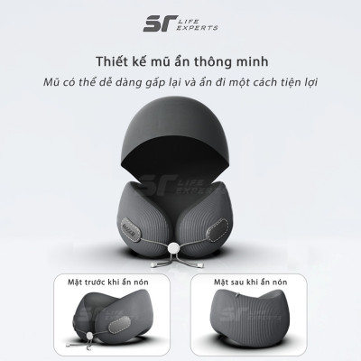 Gối Cổ U Mũ Du Lịch Sairui Kê Cổ Cao Su Non Công Thái Học Chống Đau Mỏi Vai Gáy Tựa Cổ Đi Máy Bay Ô Tô