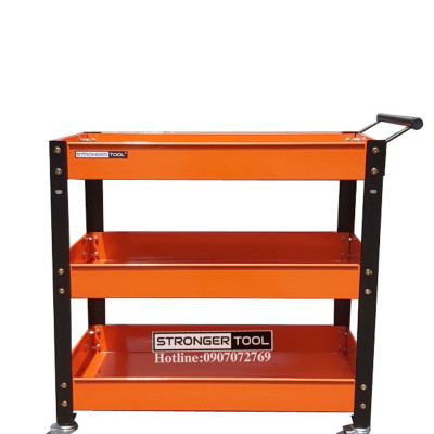 XE ĐẨY DỤNG CỤ 3 NGĂN dùng cho gagare, tiệm sửa xe, tiệm rửa xe, xưởng, gia đình