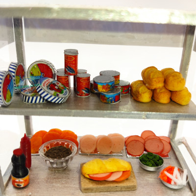 MÔ HÌNH TỰ LẮP RÁP DIY SÀI GÒN XƯA VÀ NAY - XE BÁNH MÌ VIỆT NAM - HR13