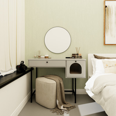 [Happy Home Furniture] SISEEL, Bàn trang điểm 2 ngăn kéo , 100cm x 50cm x 75cm ( DxRxC), BAN_093